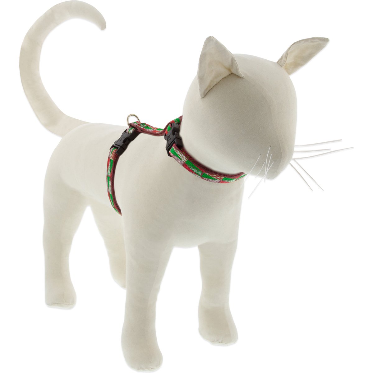 LupinePet Christmas Tree Design H-Style Cat Harness, Large: 12 to 20-in chest