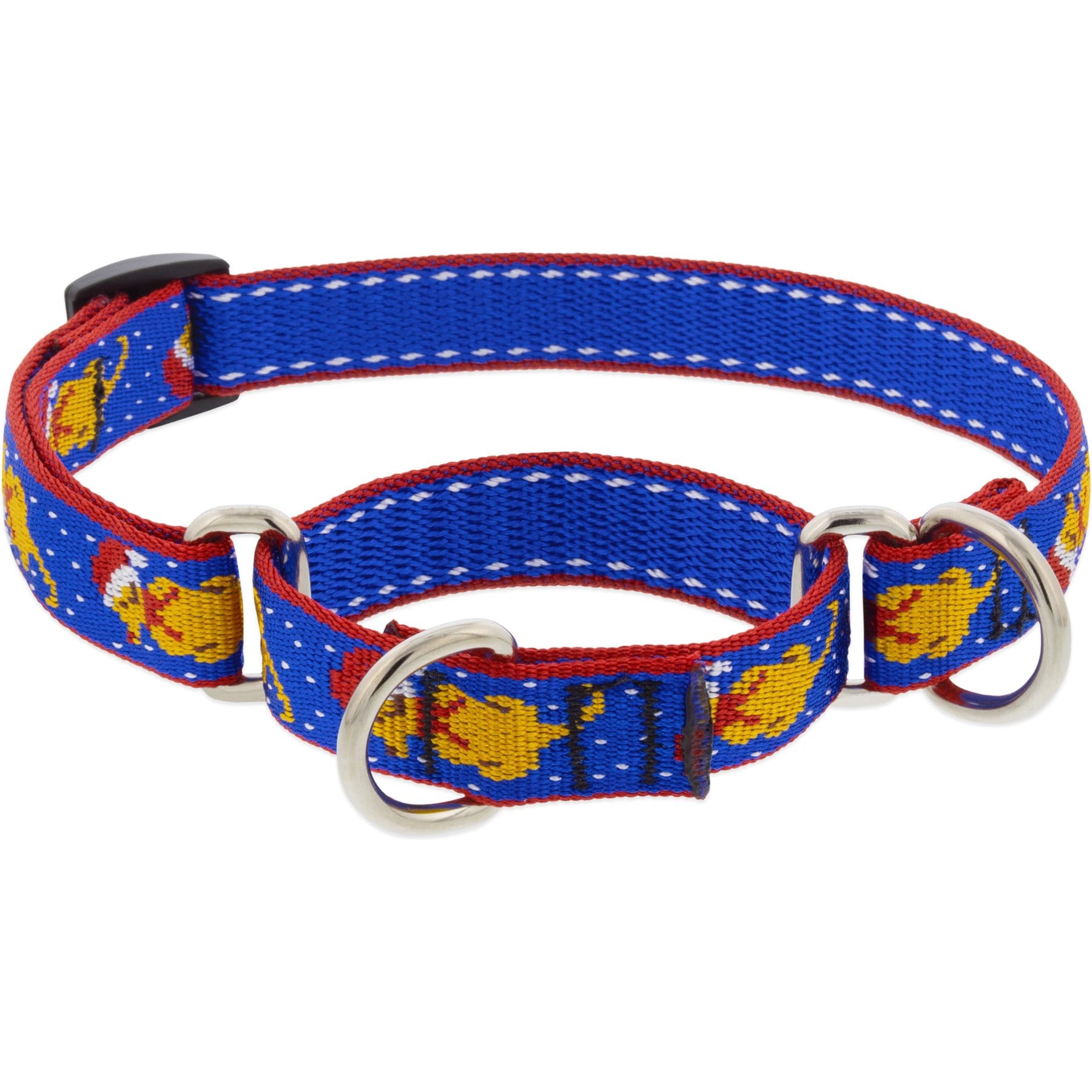 LupinePet Snow Pup Design Martingale Training Dog Collar, Small: 10 to 14-in neck, 3/4-in wide
