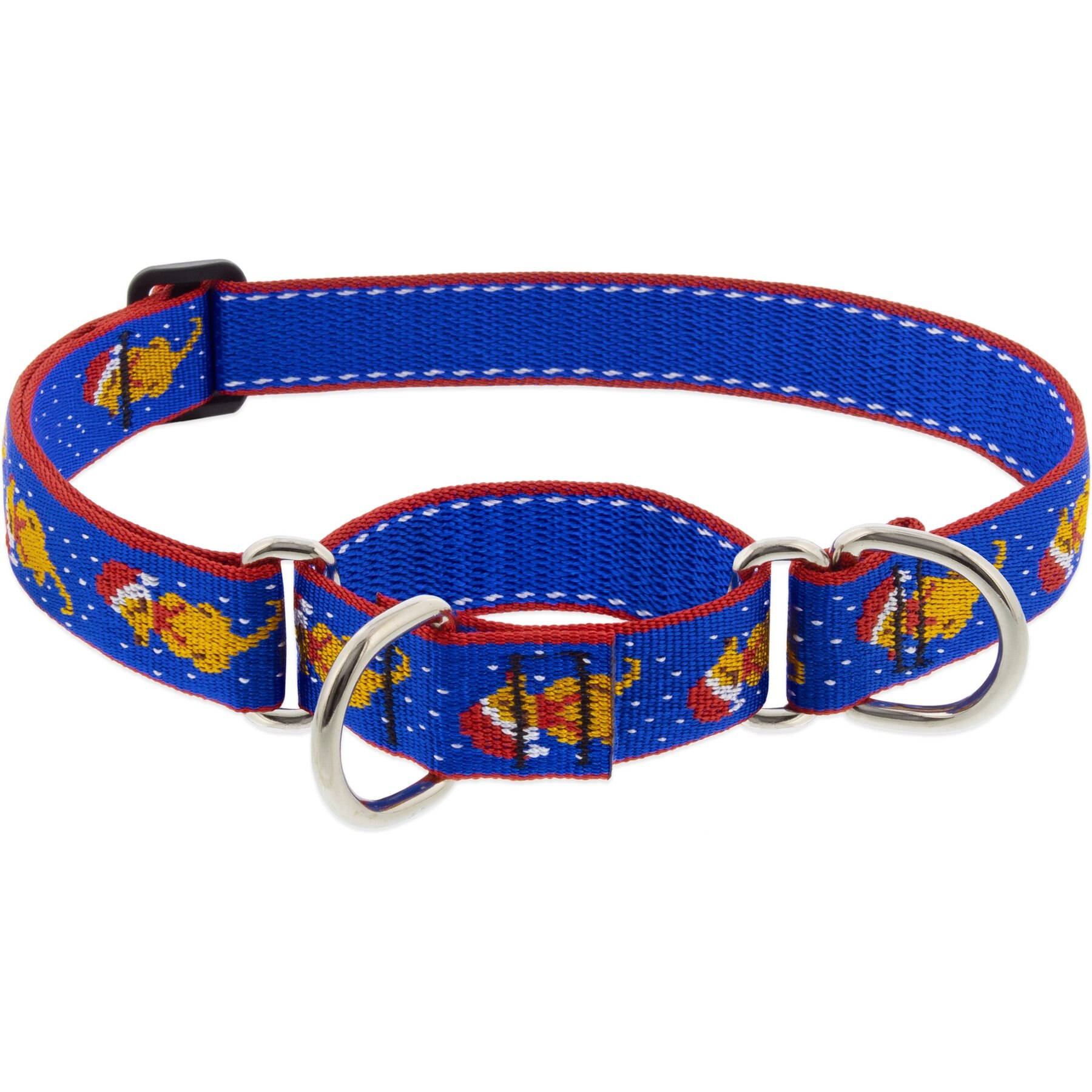 LupinePet Snow Pup Design Martingale Training Dog Collar, X-Large: 19 to 27-in neck, 1-in wide