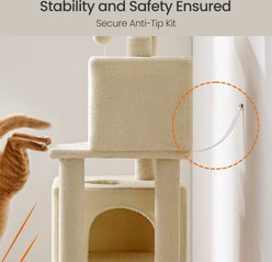 FEANDREA Multi-Level Cat Tree, 61-in, Beige slide 2 of 5