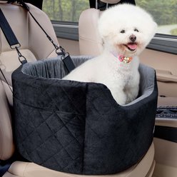 Pecute Multi-Functional Waterproof Dog Car Booster Seat with 2 Safety Belts, Grey