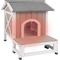 Show in main carousel: Petscosset Insulated Outdoor Cat House with Raised Base, Gray, 19.3 x 30 x 23.6-in slide 1 of 9