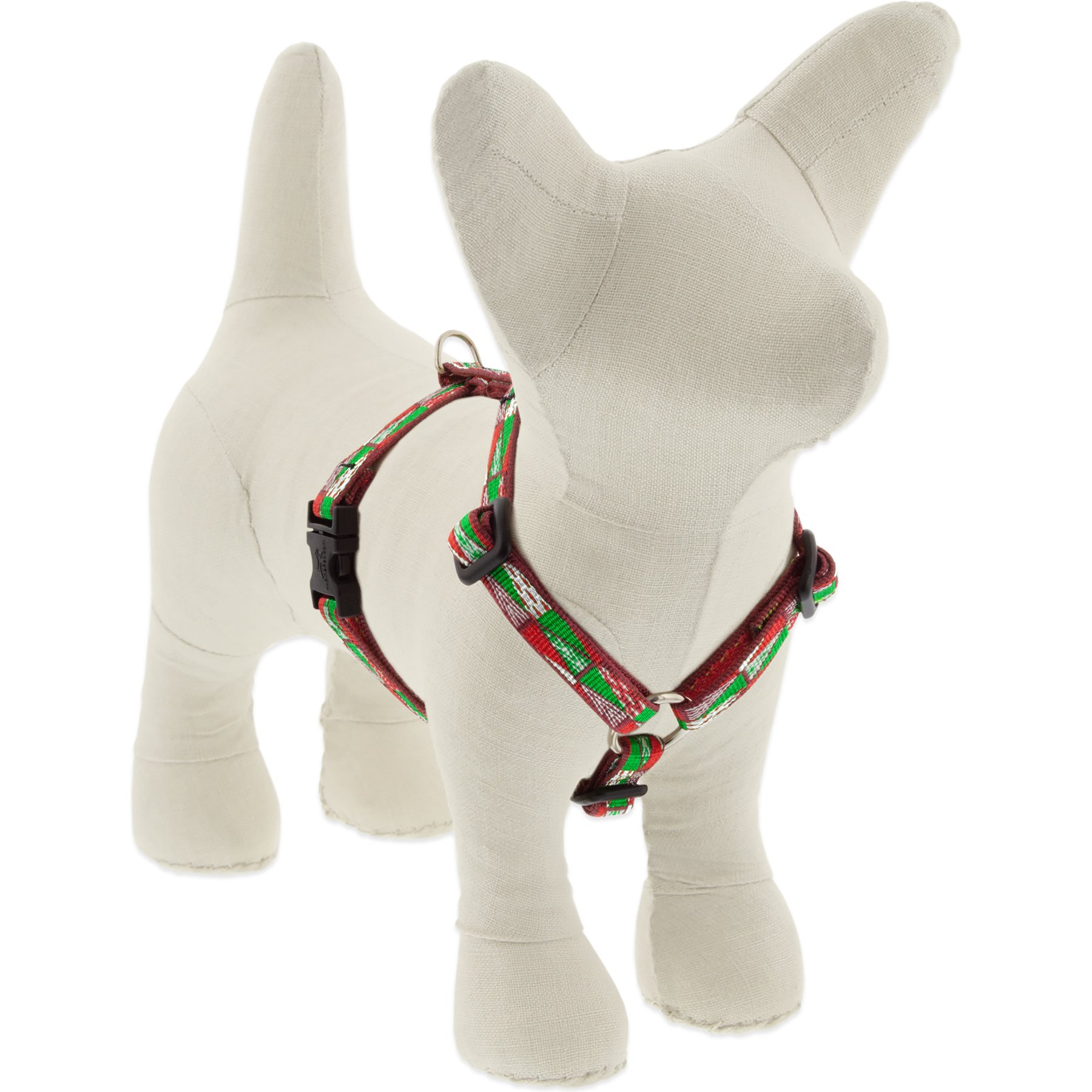 LupinePet Christmas Tree Design Dog Harness, 9 to 14 in chest, 1/2-in wide