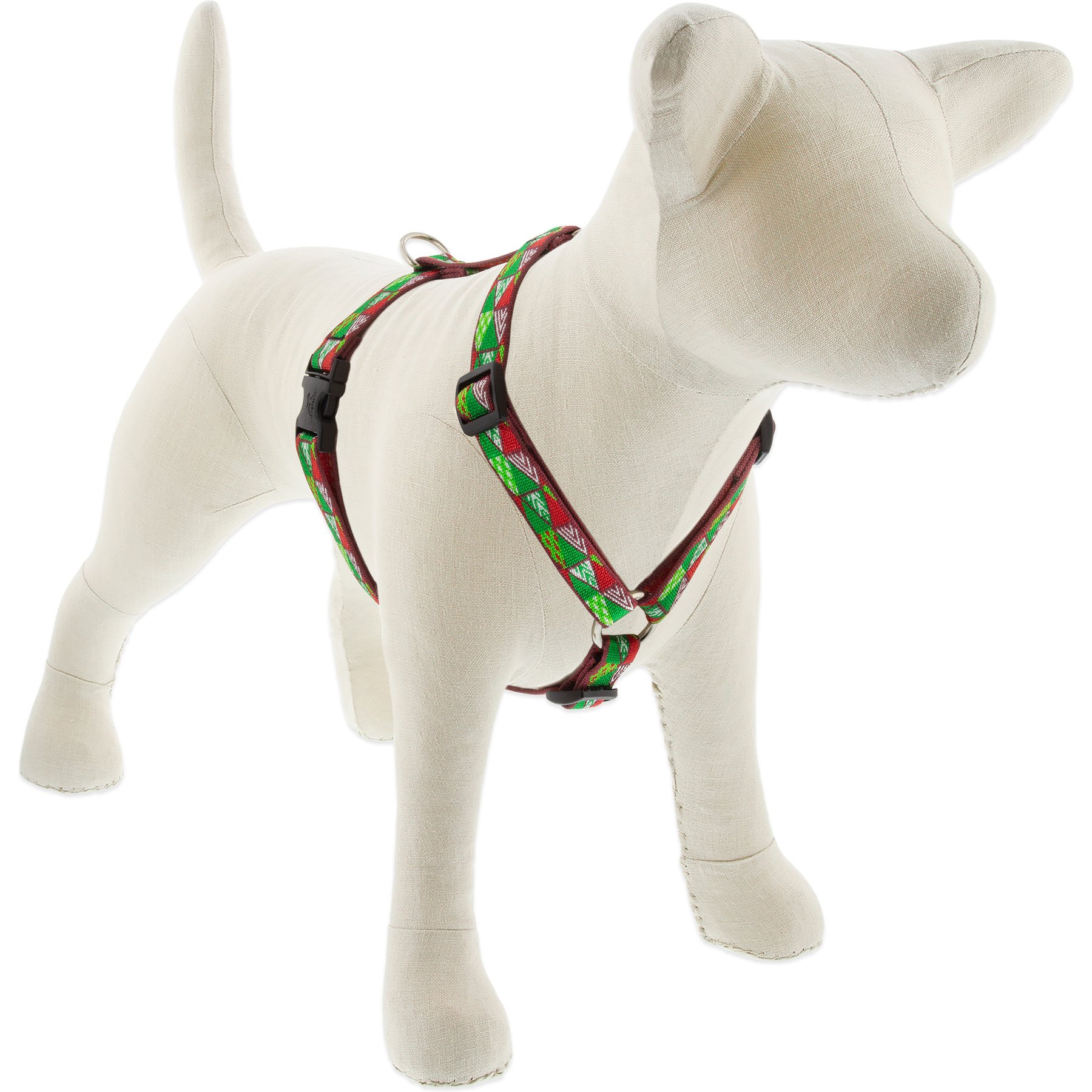 LupinePet Christmas Tree Design Dog Harness, 12 to 20 in chest, 3/4-in wide
