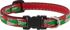 LupinePet Christmas Tree Design Dog Collar, 10 to 16-in neck, 1/2-in wide