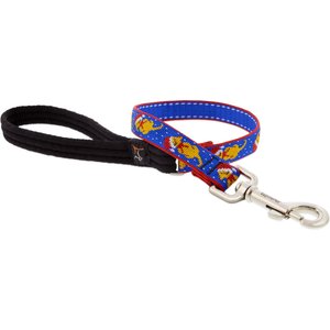 LupinePet Snow Pup Design Padded Handle Dog Leash, 2-ft long, 3/4-in wide