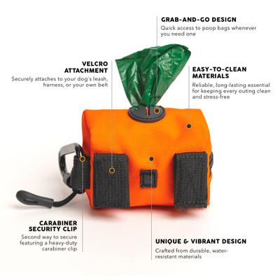 Show full view: Embark Harness Co. Adventure Poop Pack, Orange slide 4 of 9