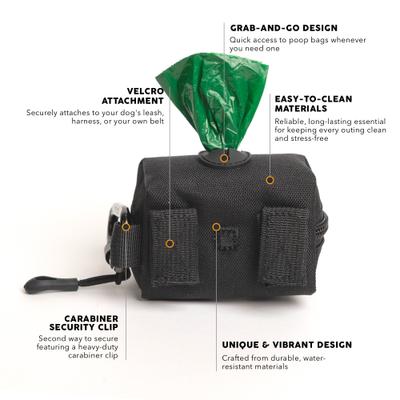 Show full view: Embark Harness Co. Adventure Poop Pack, Black slide 3 of 8