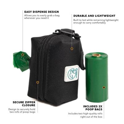 Show full view: Embark Harness Co. Adventure Poop Pack, Black slide 2 of 8