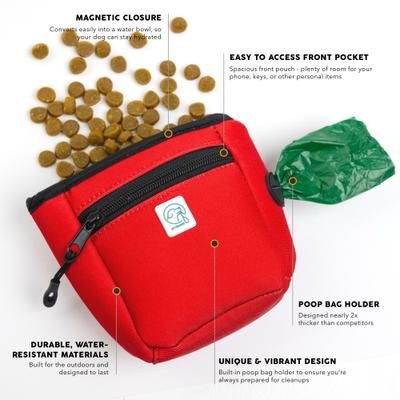 Show full view: Embark Harness Co. Adventure Treat Bag, Red slide 3 of 9