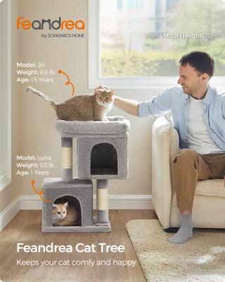 Show full view: FEANDREA 26.4-in Cat Tree, Light Gray slide 4 of 8