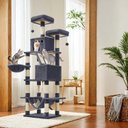 FEANDREA Tall Plush Cat Tree & Condo, 81.1-in, Smoky Gray