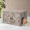 Show in main carousel: FEANDREA Furniture Style Barn Door End Table Cat Litter Box Enclosure, Greige slide 1 of 6