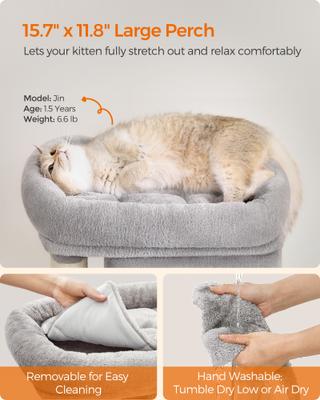 Show full view: FEANDREA 26.4-in Cat Tree, Light Gray slide 7 of 8