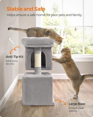 Show full view: FEANDREA 26.4-in Cat Tree, Light Gray slide 3 of 8