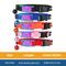 Show in main carousel: GoTags Personalized Breakaway Cat Collar with Engraved Tag & Bell, Black/Rainbow, 8 to 12-in neck, 3/8-in wide slide 7 of 8