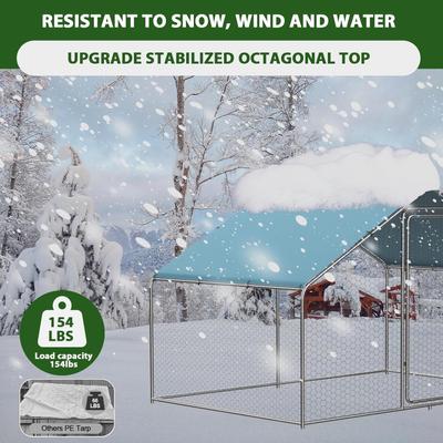 Show full view: LovMor Metal Chicken Coop, 6.5 x 10 x 6.56-ft slide 7 of 8