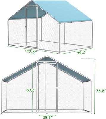 Show full view: LovMor Metal Chicken Coop, 6.5 x 10 x 6.56-ft slide 2 of 8