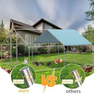 LovMor Metal Chicken Coop, 13 x 10 x 6.56-ft