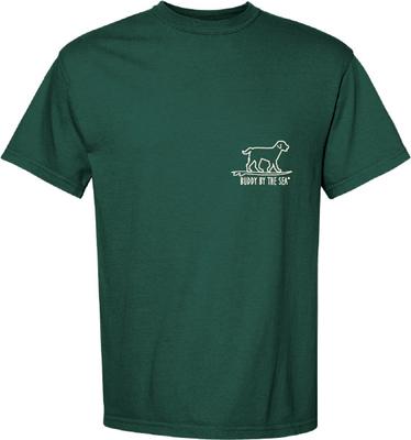 Show full view: BUDDY BY THE SEA Night Before Christmas Adult Unisex Short Sleeve Tee Shirt, Field Green, XX-Large slide 2 of 2