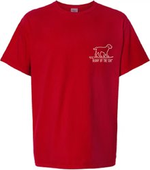 BUDDY BY THE SEA Merry & Bright Adult Unisex Short Sleeve Tee Shirt, Holiday Red, Large slide 2 of 2