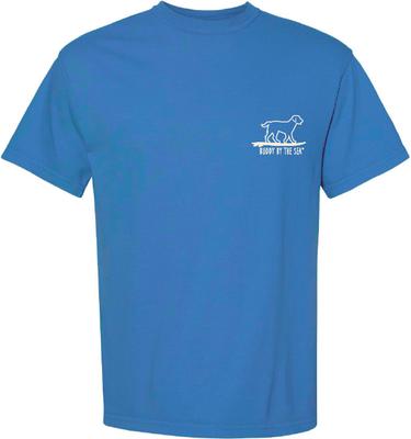 Show full view: BUDDY BY THE SEA Winter Wonderland Adult Unisex Short Sleeve Tee Shirt, Summer Sky, Small slide 2 of 2