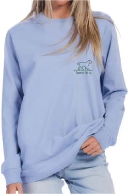 Show full view: BUDDY BY THE SEA Tree Time Adult Unisex Long Sleeve Tee Shirt, Vintage Blue, Medium slide 2 of 2