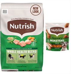 Rachael Ray Nutrish Real Chicken & Veggies Recipe Dry Food + Savory Roasters Roasted Chicken Dog Treats