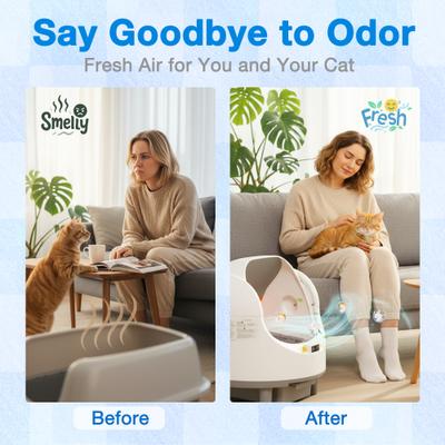 Show full view: Aoruefar Self-Cleaning Cat Litter Box Deodorizer, 3.2 x 1.6 x 1.4-in, 3 count slide 3 of 8