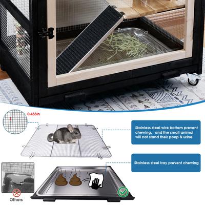 Show full view: FunXplore 5 Level Small Pet Cage with Divider, Black slide 5 of 7