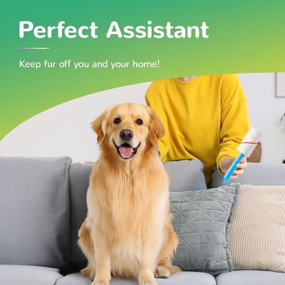 Show full view: Fido Fave Extra Sticky Sheet Dog Hair Lint Roller with 2 Handles, 600 count slide 7 of 7