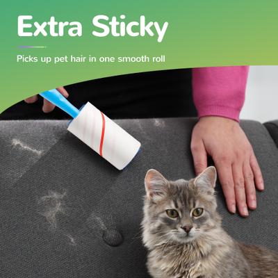 Show full view: Fido Fave Extra Sticky Sheet Dog Hair Lint Roller with 2 Handles, 600 count slide 2 of 7