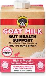 Brutus Broth Gut Health Support Goat Milk All-Natural Dog & Cat Food Topper, 16-fl oz