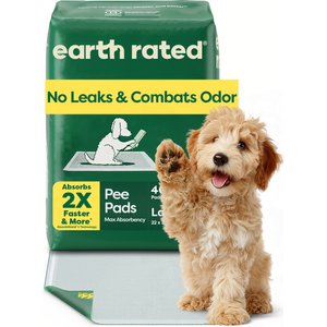 Earth Rated Max Absorbency Dog Pee Pads, Large: 22 x 23-in, Unscented