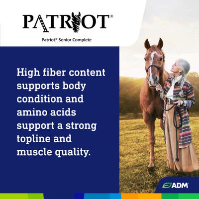 Show full view: ADM Patriot Senior Complete Horse Feed, 50-lb bag slide 6 of 8