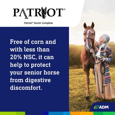 Show full view: ADM Patriot Senior Complete Horse Feed, 50-lb bag slide 5 of 8