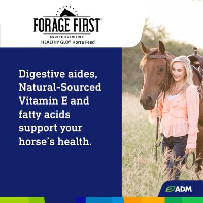 Show full view: ADM Healthy Glo Nuggets Concentrated Nutrition Horse Feed, 40-lb bag slide 6 of 8