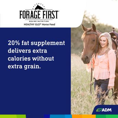 Show full view: ADM Healthy Glo Nuggets Concentrated Nutrition Horse Feed, 40-lb bag slide 7 of 8