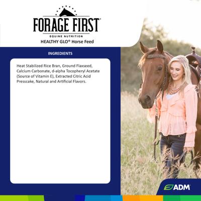 Show full view: ADM Healthy Glo Nuggets Concentrated Nutrition Horse Feed, 40-lb bag slide 3 of 8