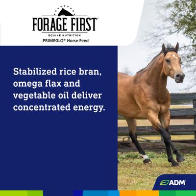 Show full view: ADM PRIMEGLO Forage First Premium Nutrition Mature Horse Feed, 50-lb bag slide 7 of 9