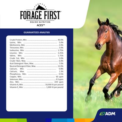 Show full view: ADM Forage First ACES Pellet Horse Supplement, 25-lb slide 4 of 9