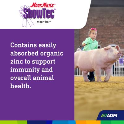 Show full view: ADM MoorMan's ShowTec MoorFlex Swine, Goat, Sheep, & Cattle Powder Supplement, 3.75-lb bag slide 5 of 8