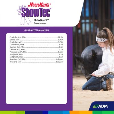 Show full view: ADM MoorMan's ShowTec ShowGuard Swine Dewormer Supplement, 25-lb bag slide 4 of 9