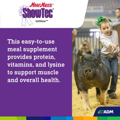 Show full view: ADM MoorMan's ShowTec EatMoor Swine, Goat, Sheep, & Cattle Powder Supplement, 3.75-lb bag slide 7 of 8