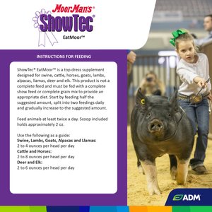 ADM MoorMan's ShowTec EatMoor Swine, Goat, Sheep, & Cattle Powder Supplement, 3.75-lb bag
