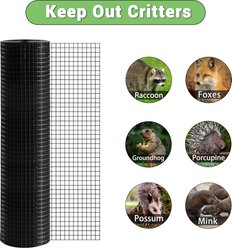 Hittite Galvanized 19 Gauge Welded Black PVC Coated Chicken Wire 1/2-in Mesh Hardware Cloth, 48-in x 100-ft slide 2 of 8