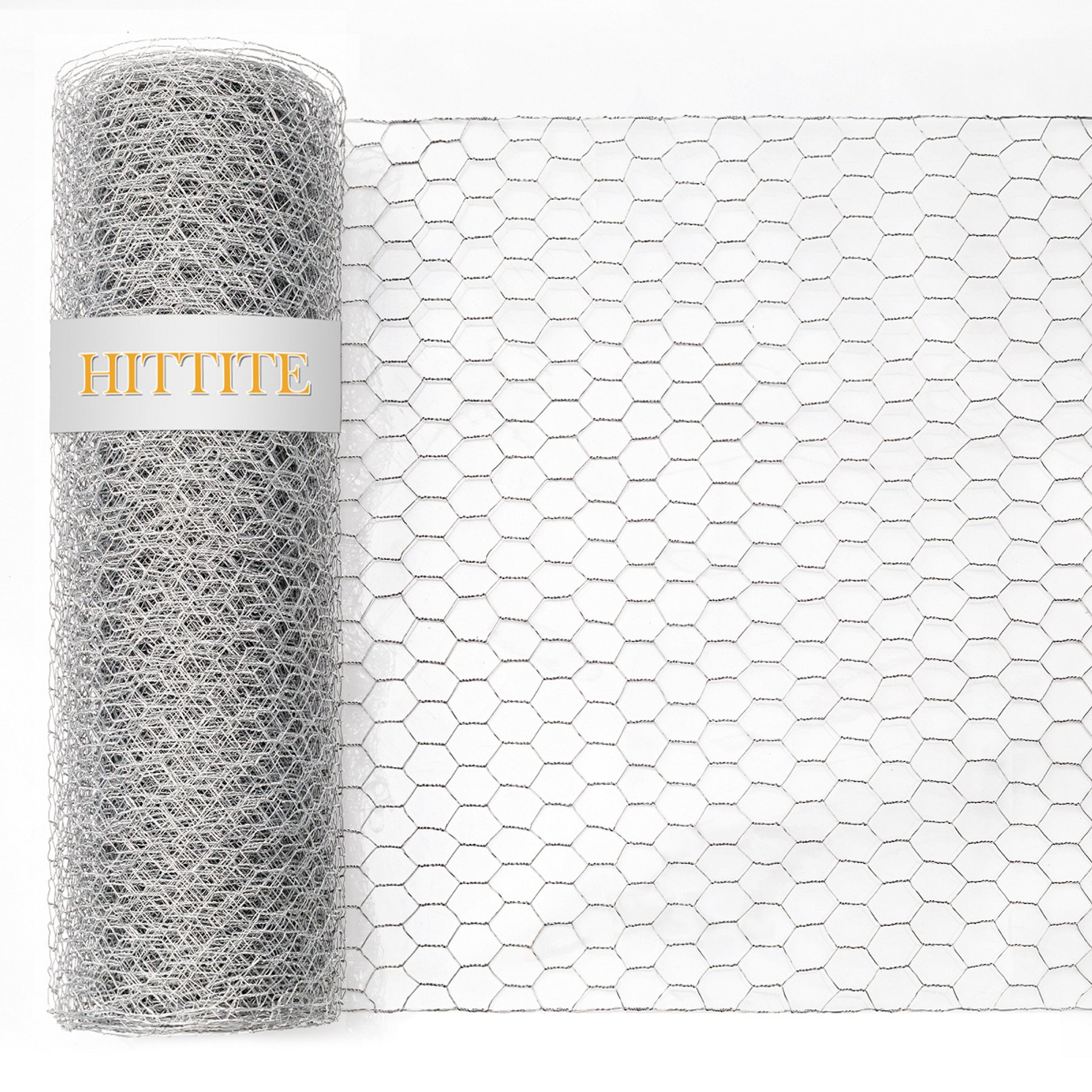 Hittite Chicken Hexagonal Galvanized Metal Floral Wire Fencing Mesh, 18-in x 100-ft