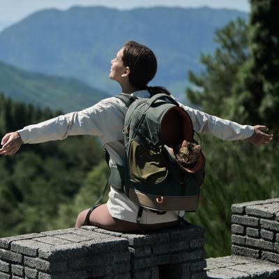 Show full view: Petsfit WILDPATH Airline Approved Travel Backpack Dog & Cat Carrier, Green, 12.2 x 11.8 x 19.7-in slide 9 of 10