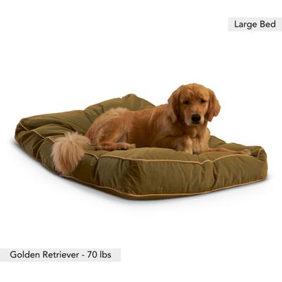 Show full view: Happy Hounds Bailey Rectangle Pillow Dog Bed with Removable Cover, Moss, Large slide 2 of 7