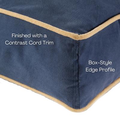 Show full view: Happy Hounds Bailey Rectangle Pillow Dog Bed with Removable Cover, Denim, Small slide 3 of 7